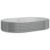 vidaXL aia taimelava, galvaniseeritud teras, 214x140x36 cm, hall
