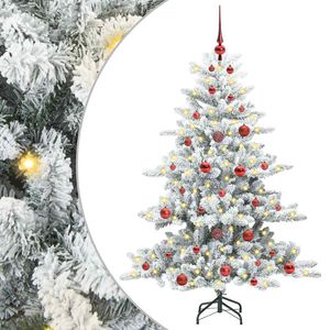 vidaXL Kunstlik kokkupandav j&otilde;ulupuu Valge 150 cm PVC ja teras