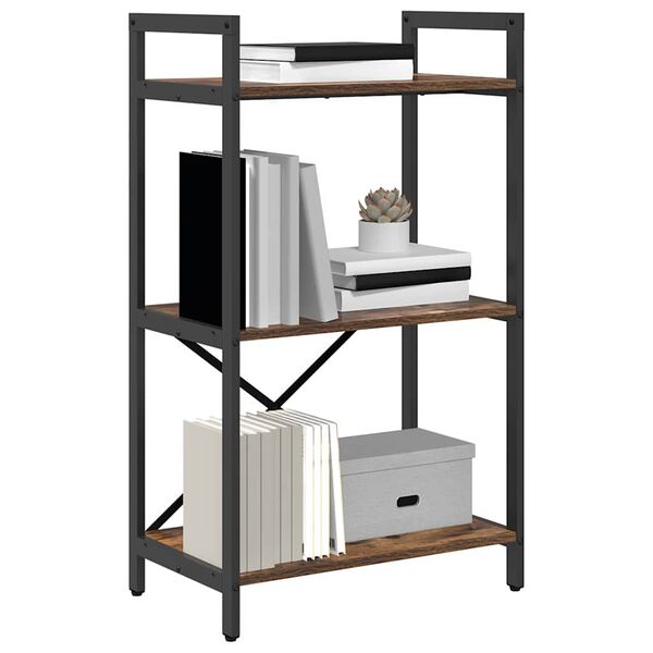 vidaXL Raamatukapp Suitsetatud tamm 56 x 34 x 96 cm Tehispuit