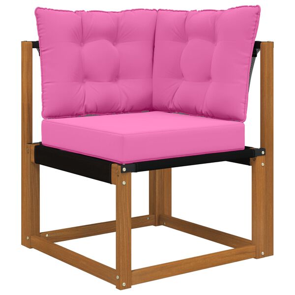 vidaXL V&auml;lim&ouml;&ouml;blitugi patja 3 pcs Roosa Pol&uuml;ester