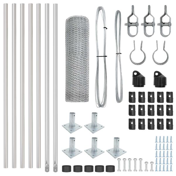 vidaXL Aiapost H&otilde;bedane 10 x 0,6 m (25 mm v&otilde;rk) Teras