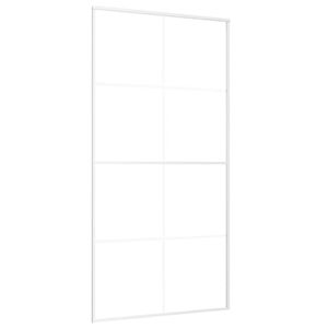 vidaXL liuguks, matt ESG-klaas ja alumiinium, 102,5 x 205 cm, valge
