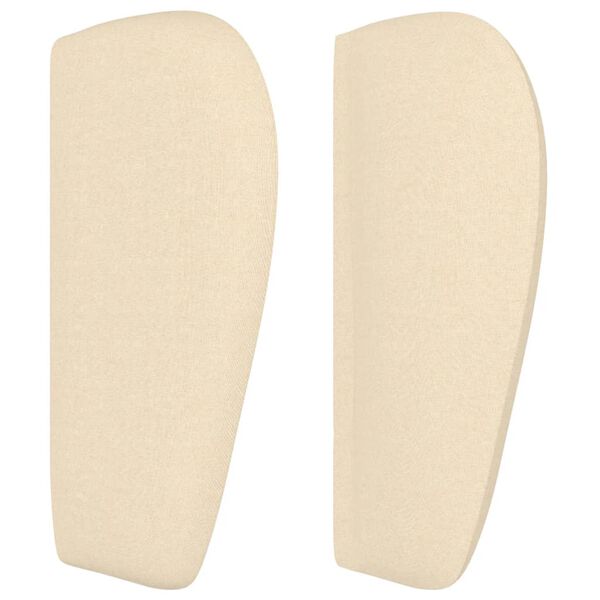 vidaXL voodipeats servadega, kreemjas, 103x23x78/88 cm, kangas