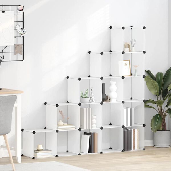 vidaXL hoiukuubikute korrastaja, 15 kuubikut, l&auml;bipaistev PP