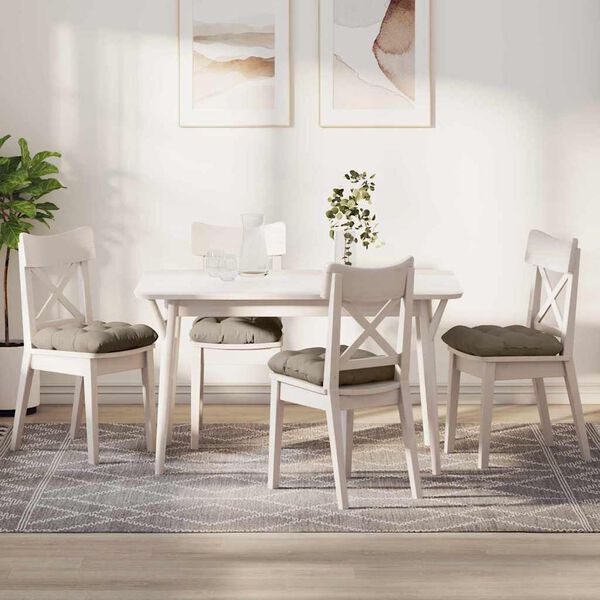 vidaXL Istumispatjad 4 pcs Pruunikashall 40 x 40 cm Mikrofiber kangas