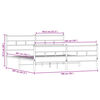 vidaXL metallist voodiraam ilma madratsita suitsutatud tamm 193x203 cm