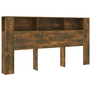 vidaXL peatsi kapp, suitsutatud tamm, 200x18,5x104,5 cm