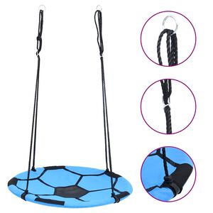 vidaXL jalgpallimustriga rippkiik, 100 cm