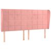 vidaXL voodipeats servadega, roosa, 147x23x118/128 cm, samet