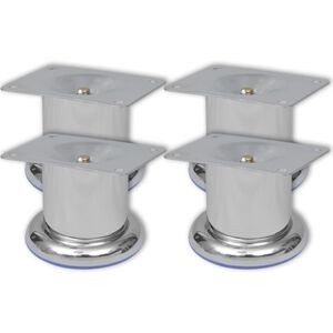 &Uuml;mmargused diivanijalad 4 tk, kroom, 60 mm