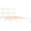 vidaXL voodiraam, valge, männipuit, 180 x 200 cm