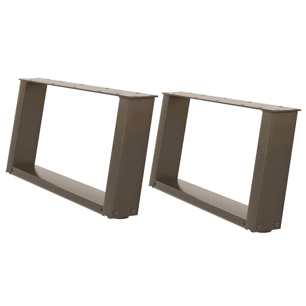 vidaXL kohvilaua jalad U-kujulised 2 tk, naturaalne teras, 60 x (30&ndash;31) cm, teras