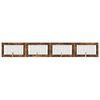 vidaXL Koerav&auml;rav koos aluspuudega 4 pcs Suitsutatud tamm 100 x 60 cm
