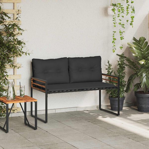 vidaXL Puitkiht Pink padjaga &Uuml;ksv&auml;rviline H&auml;marhall 114 x 55 x 77 cm