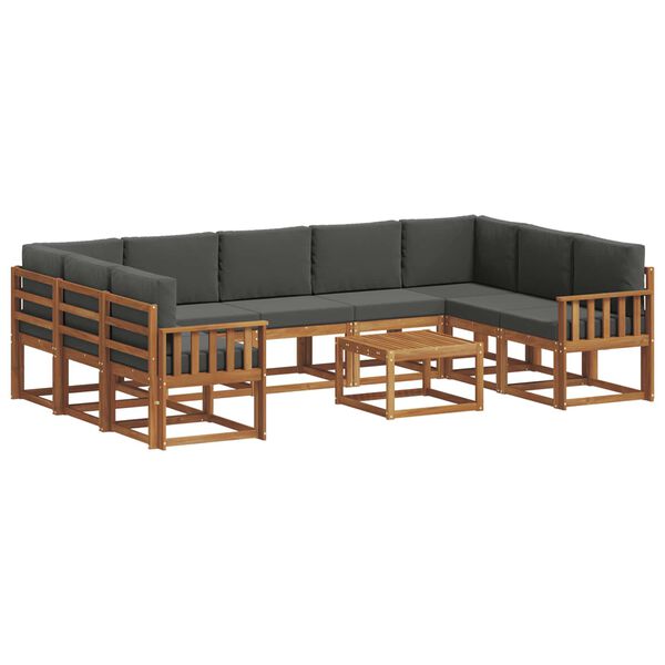 vidaXL V&auml;li diivanikomplekt padjaga 10 pcs Looduslik ja antriit