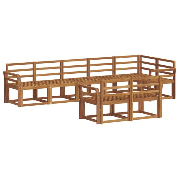 vidaXL V&auml;li diivanikomplekt 8 pcs Neutraalne Tugev akatsiapuu