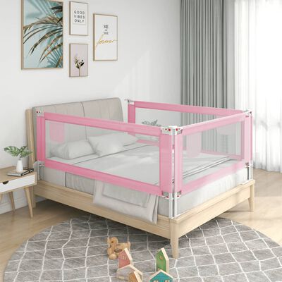 vidaXL voodipiire väikelapse voodile, roosa, 100 x 25 cm, kangas