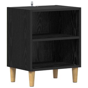 vidaXL Voodikapp Must tamm 40 x 30 x 50 cm Tehispuit
