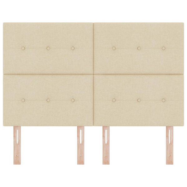 vidaXL K&otilde;rguse reguleeritav voodipea peaga cream 160 cm kangas