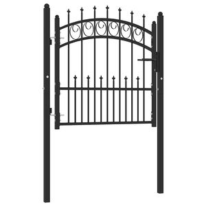 vidaXL aiav&auml;rav EMMEN vaiadega, terasest, 104 x 87 cm, must