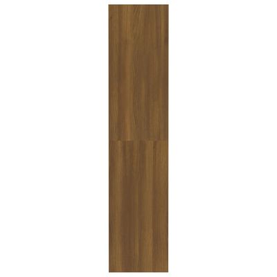 vidaXL raamatukapp, pruun tamm, 80x30x135 cm, puitlaastplaat