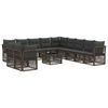 vidaXL Aia Diivanikomplekt 12 pcs Hall pol&uuml;rotang