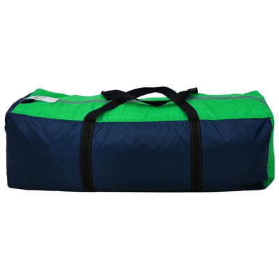 vidaXL matkatelk kangast 9 inimesele, sinine ja roheline