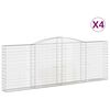 vidaXL kaarekujulised gabioonkorvid 4 tk, 400x30x140/160 cm, raud