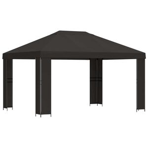 vidaXL Paviljon 4 &times; 3 m Antratsiit Pol&uuml;ester ja teras 190