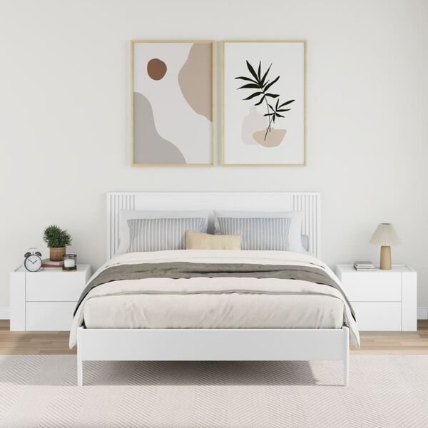 vidaXL seinale kinnitatavad &ouml;&ouml;kapid 2 tk, valge, 45x30x35 cm