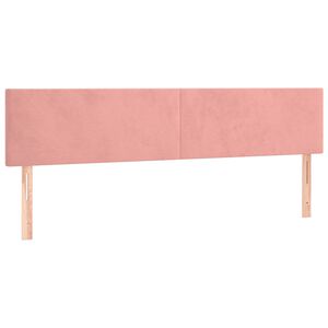 vidaXL voodipeatsid, roosa, 180x5x78/88 cm, samet