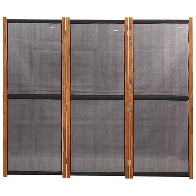 vidaXL 3 paneeliga ruumijagaja, must, 210 x 180 cm