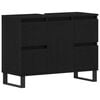 vidaXL Vannitoa kapp Must tamm 80 x 33 x 60 cm Tehispuit