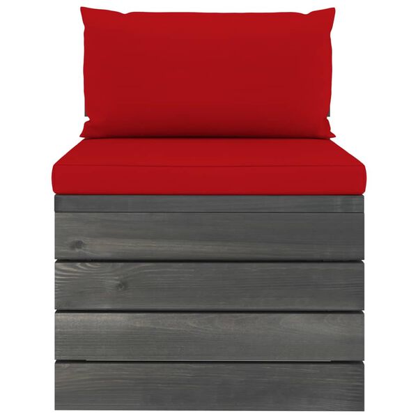 vidaXL 2-osaline kaubaalustest aiadiivani komplekt patjadega männipuit