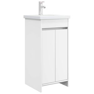 vidaXL Vannitoa kraanikauss Valge 42 x 40 x 84,5 cm Tehispuit