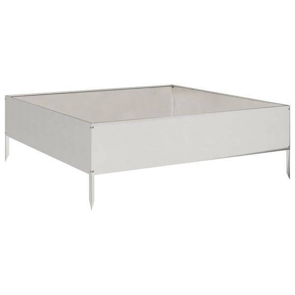 vidaXL k&otilde;rgendatud aia taimelava, 100x100x33,5 cm roostevaba teras