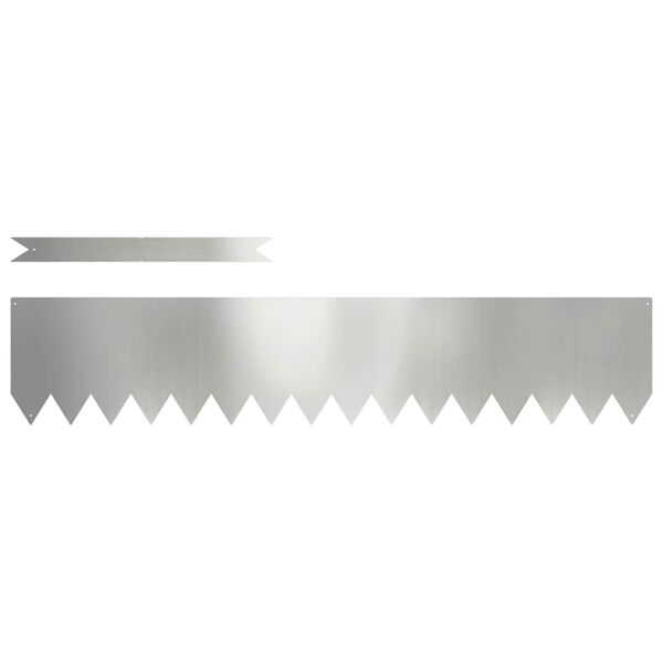 vidaXL Murupiire 20 pcs Hõbedane 100 x 0.05 x 20 cm Tsinkteras