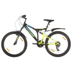 vidaXL m&auml;giratas 21 k&auml;iguga 26'' ratas 49 cm raam, must
