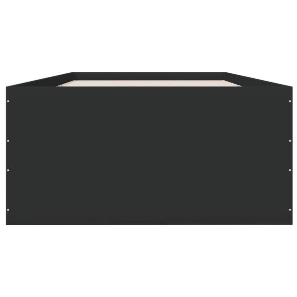 vidaXL voodiraam, must, 90 x 200 cm, tehispuit