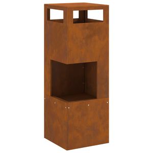 vidaXL Lõkkekoht Pruun 35 x 35 x 100 cm Teras