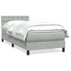 vidaXL Box Vedruvoodi madratsiga Helehall 100x220 cm samet