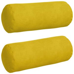 vidaXL Padjad 2 pcs Kollane &Oslash; 15 x 40 cm Korter kangas