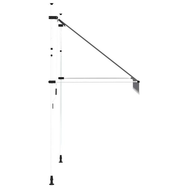 vidaXL kokkupandav varikatus, sinise-valgetriibuline, 200 cm