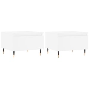 vidaXL kohvilauad 2 tk, valge, 50 x 46 x 35 cm, tehispuit