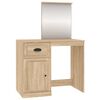 vidaXL peegliga tualettlaud, Sonoma tamm, 90x50x132,5 cm, tehispuit