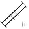 vidaXL Kaitsegrill akende jaoks 2 risttalaga 3 pcs 63-114 cm