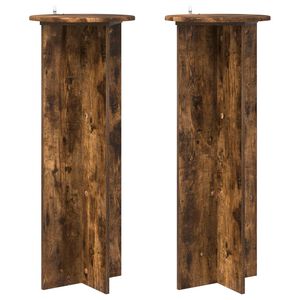 vidaXL Taimede alus 2 tk Suitsutatud tamm &Oslash;40 x 100 cm Tehispuit