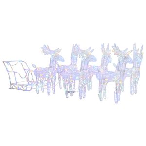 vidaXL p&otilde;hjap&otilde;drad saaniga, j&otilde;ulukaunistus, 320 LEDi, akr&uuml;&uuml;l