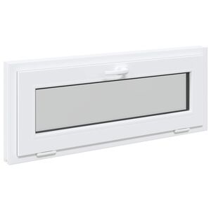 vidaXL Keldriakendus RISOR 110 x 40 cm PVC ja klaas Valge