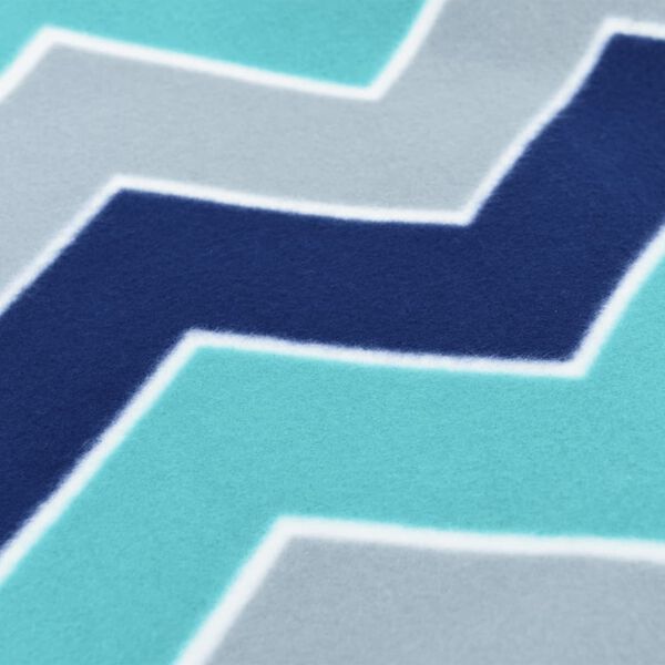 vidaXL kokkupandav piknikutekk, sinine lainemuster, 200x150 cm, samet